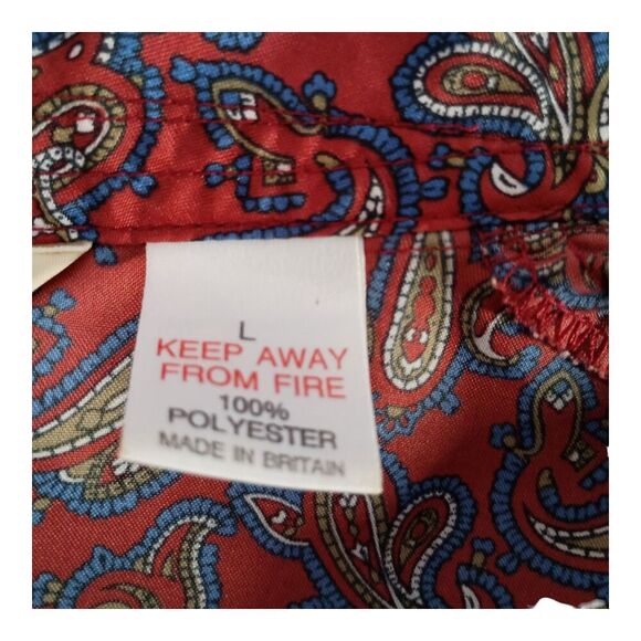 John Randall London Robe Belted Long Sleeve Paisley Men's Large - Picture 4 of 5